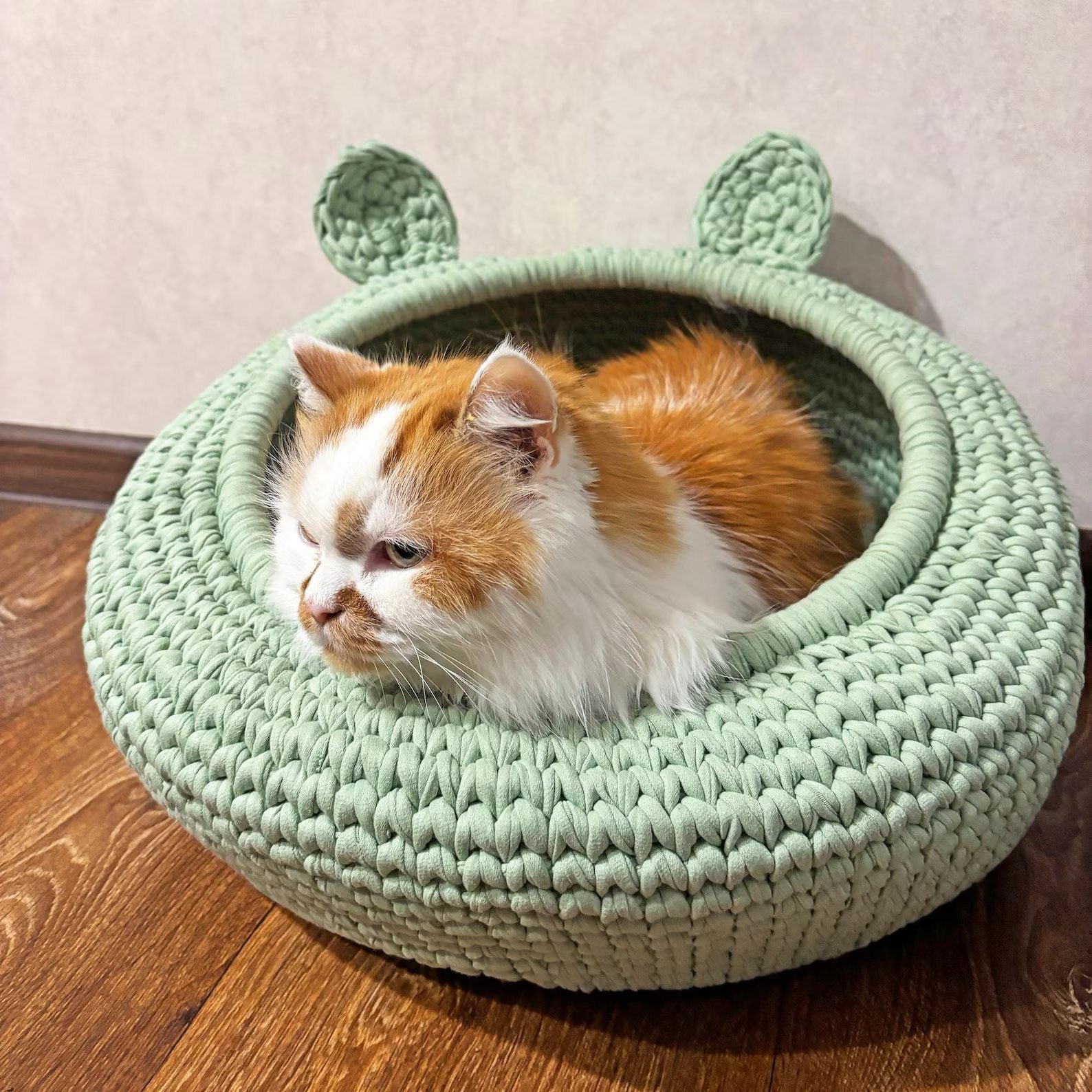Cat Bed Crochet Kit (skill level Beginner)